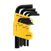 Juego de 10 llaves allen desde 1.5mm hasta 10mm pretul